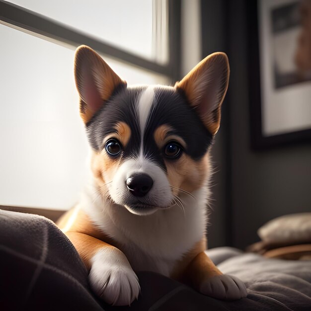 dog puppy on the couch