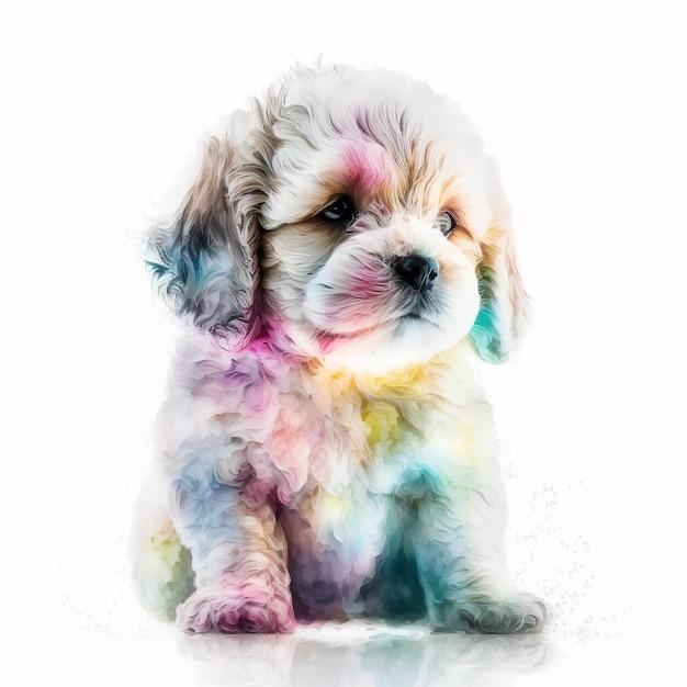 Dog Puppy Cute Abstract Pastel