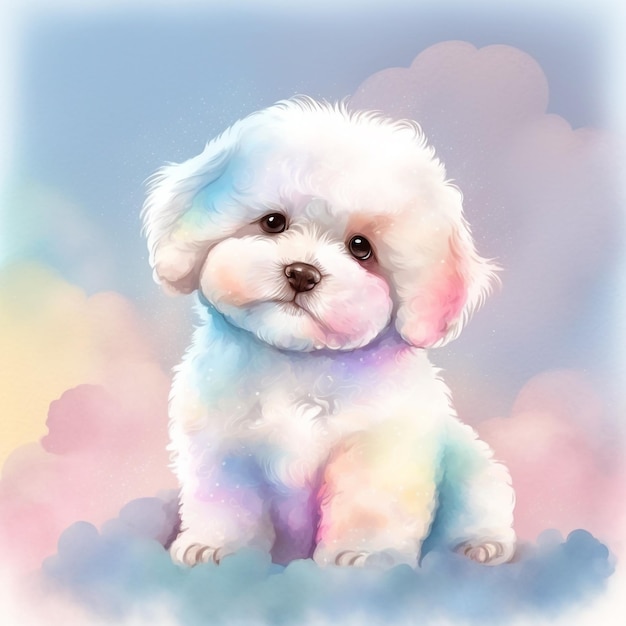 Dog Puppy Cute Abstract Pastel