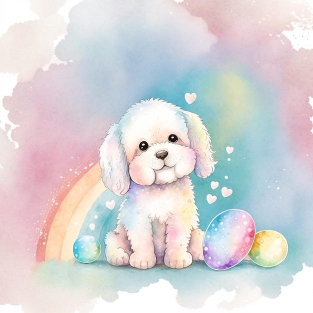 Dog Puppy Cute Abstract Pastel