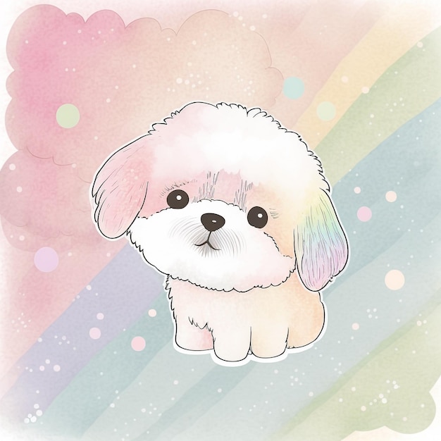 Dog Puppy Cute Abstract Pastel