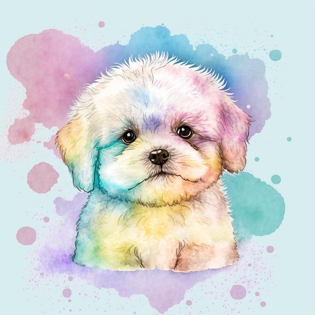 Dog Puppy Cute Abstract Pastel