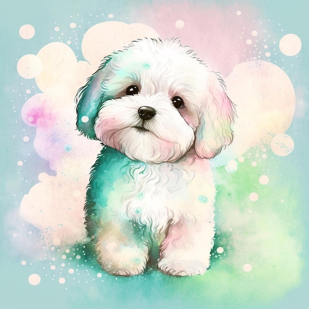 Dog Puppy Cute Abstract Pastel