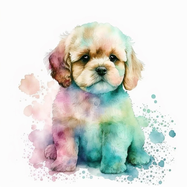 Dog Puppy Cute Abstract Pastel