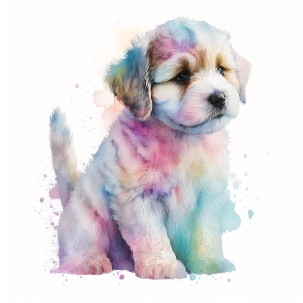 Dog Puppy Cute Abstract Pastel