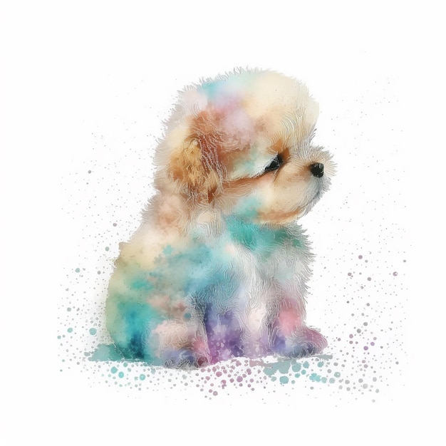 Dog Puppy Cute Abstract Pastel