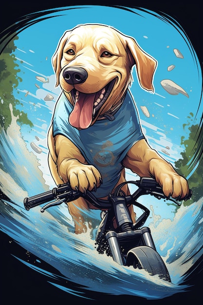 Foto cane in sella a una moto