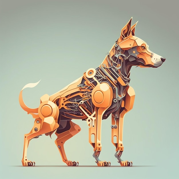 Photo dog robot vector illustration