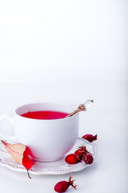 Dog rose tea - healthy beverage autumn