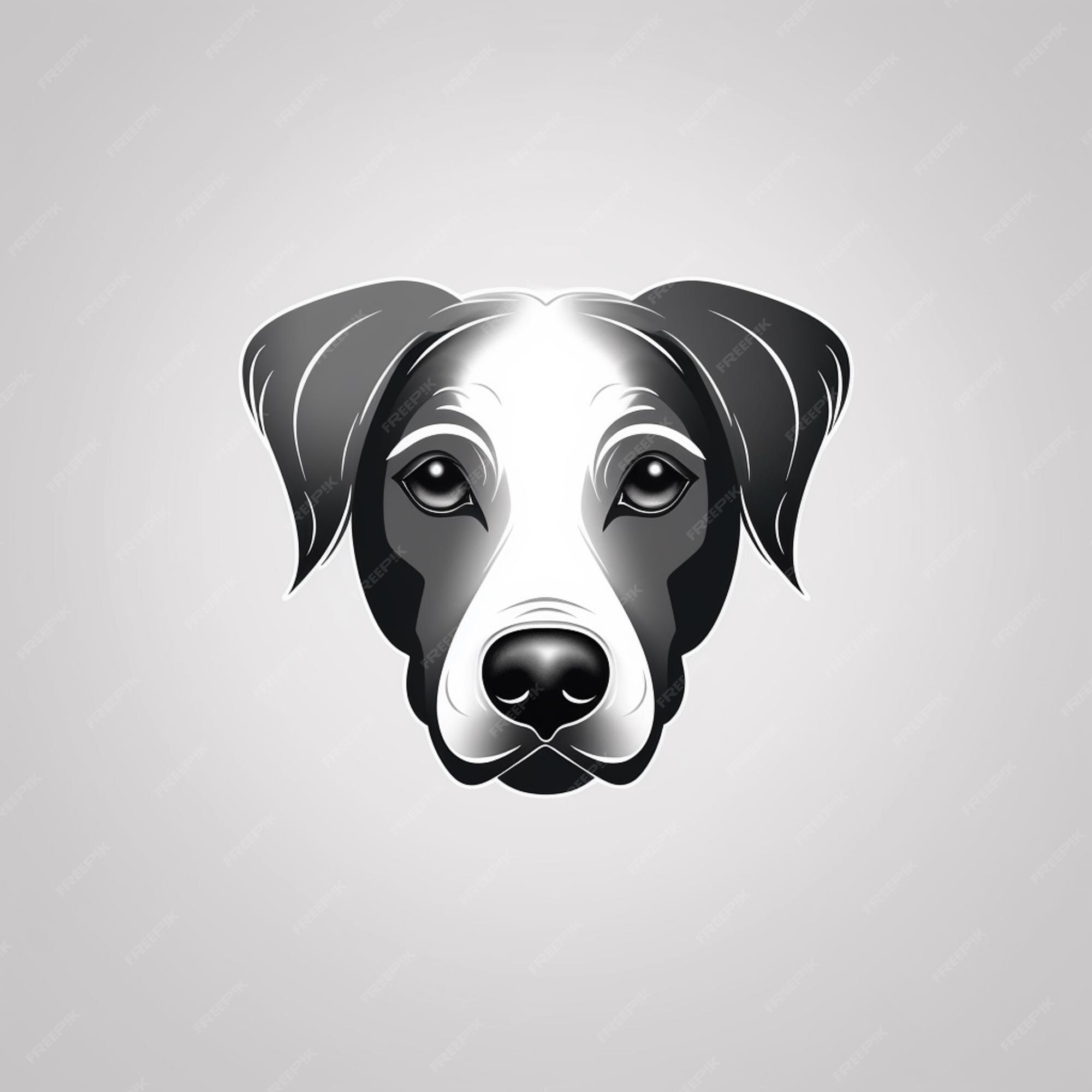 Premium AI Image | A dog's face with a black and white face.