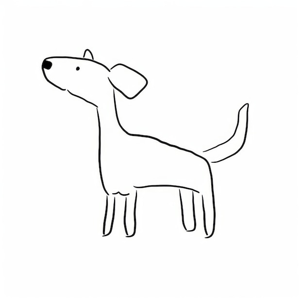 犬のスケッチ 動物の絵を描く