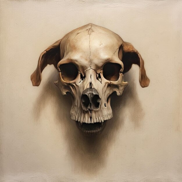 dog skull ai generative