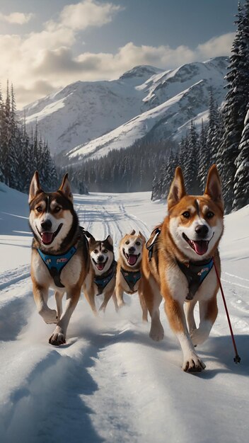 写真 犬のスレッディング