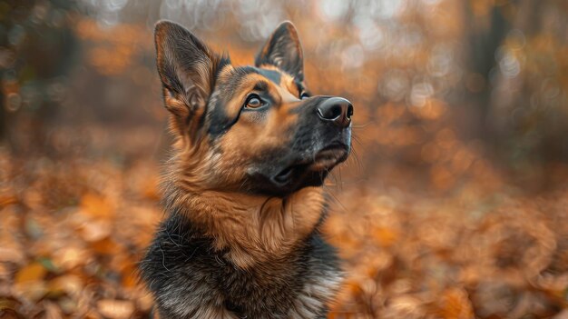 草の中に立っている犬