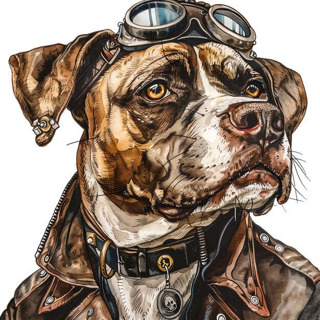 Foto dog steampunk stijl