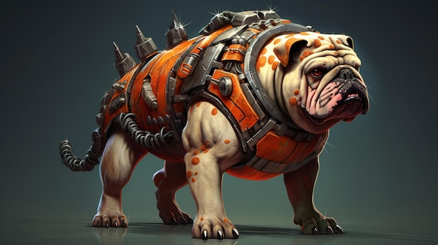 A dog that is from the game bulldog