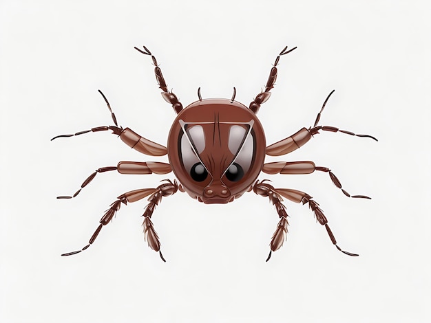 dog tick insect isolated on transparent AI Generated Image