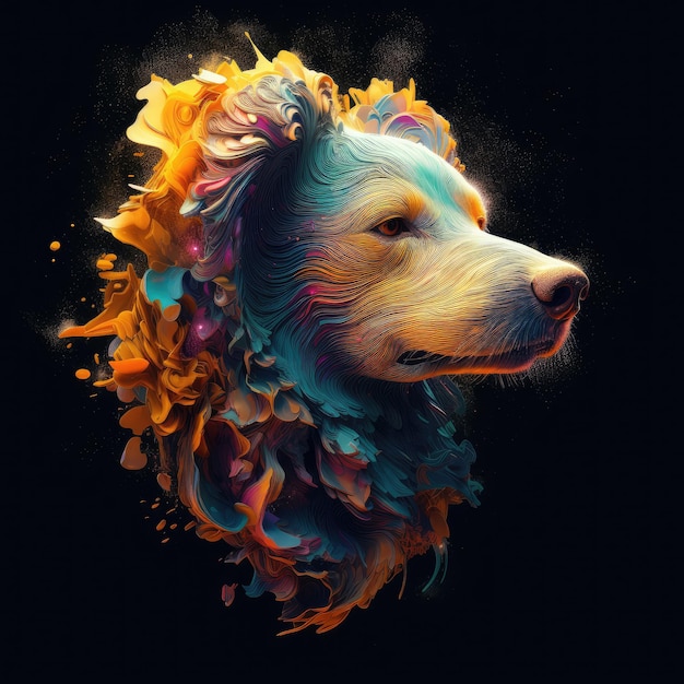 dog ultra artsistic ai generative