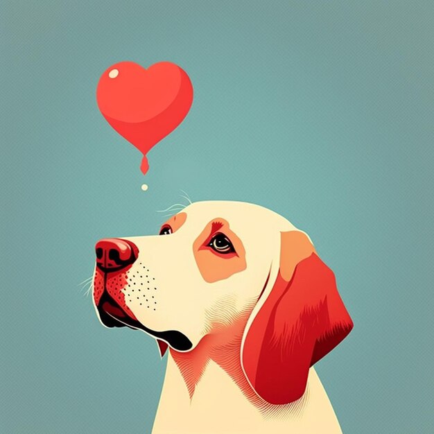 Foto dog valentine vector illustratie