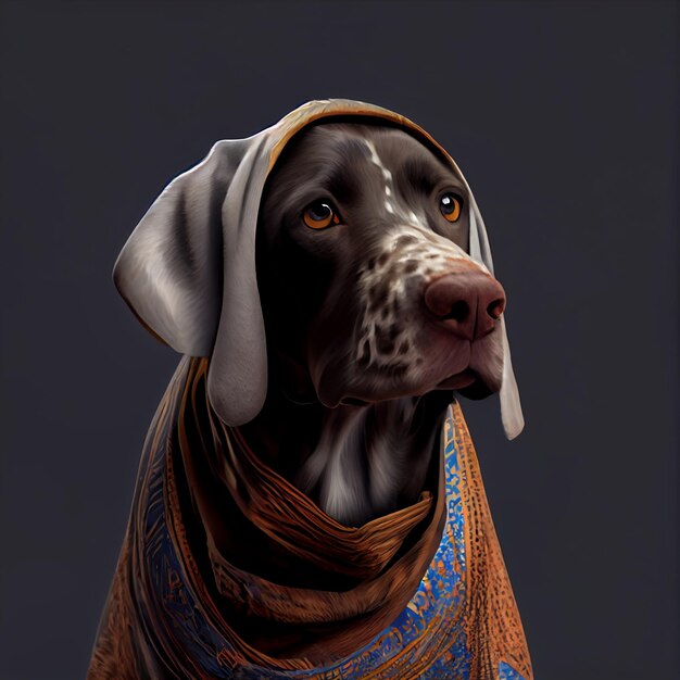 Dog Wearing a bijama Generative AI