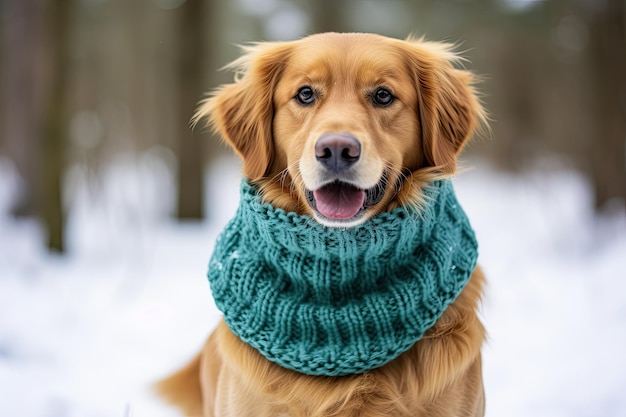 スカーフをかぶった犬