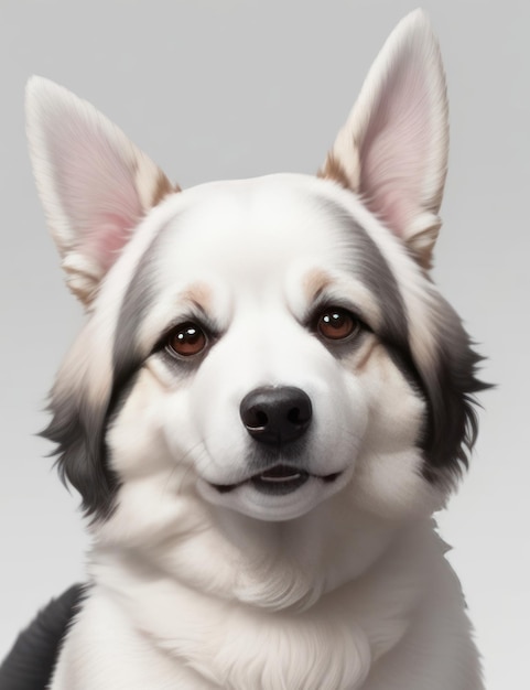 dog in white background