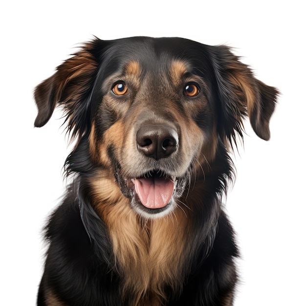 Dog on white background