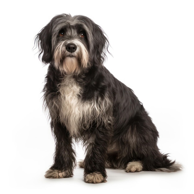 Dog on white background