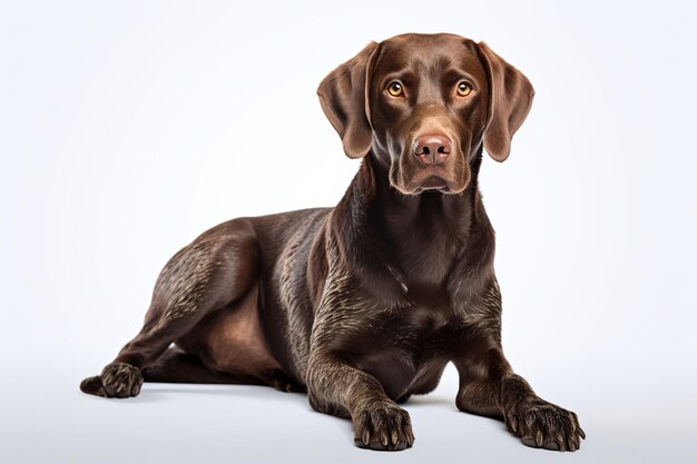 Photo dog on white background