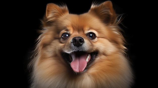 A dog with a black background and a black background.