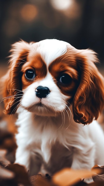 A dog with a black nose and white fur on its face