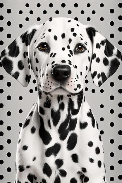 A dog with black spots on it