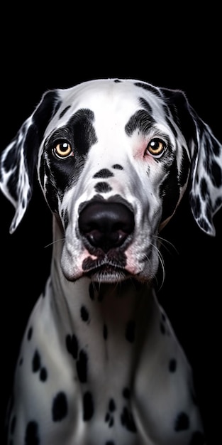 A dog with black spots on its face