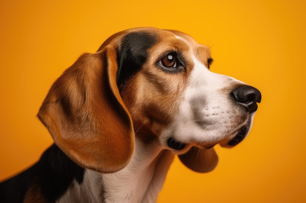 A dog with a black and white face and black ears.