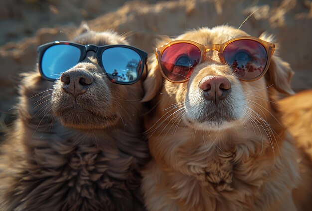 dog with glasses in sunglasses