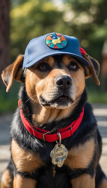 Dog with hat dog wif hat wif dogs woof woof