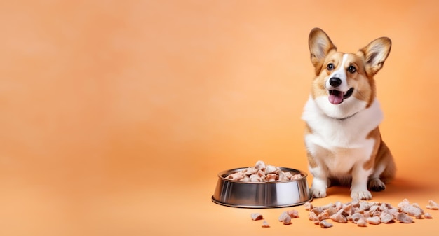 健康的な犬の食べ物を食べる犬