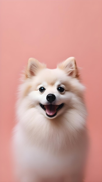 Photo a dog with a pink background