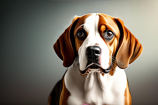 a dog with a pink tag on its ear