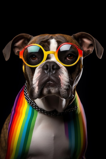 虹の目とメガネの犬 lgbtq