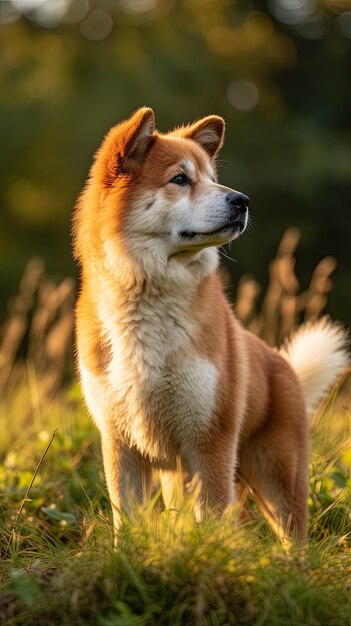 Photo a dog with a tag on its ear