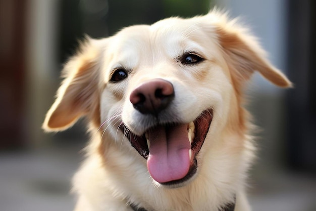 Foto un cane con una targhetta che dice 