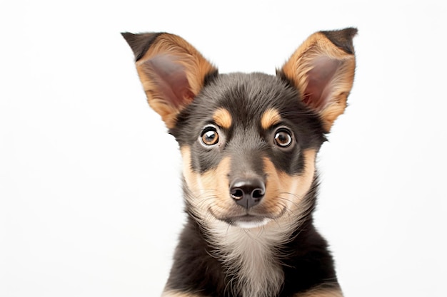 A dog with white background