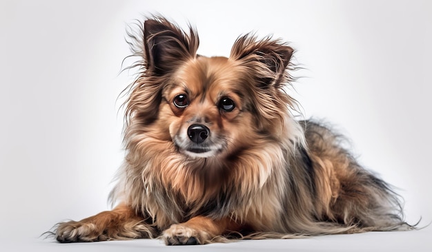 A dog with a white background