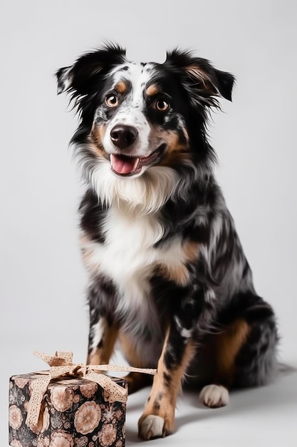 A dog with a white patch on its chest