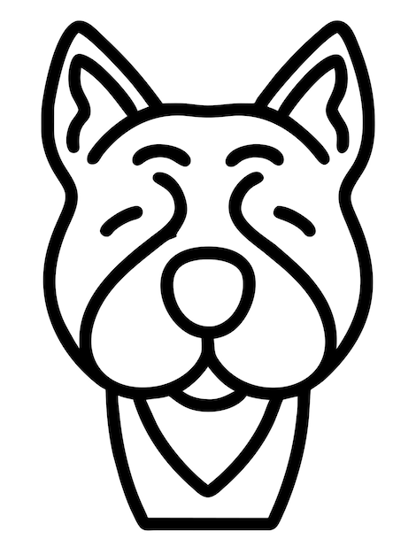 Photo dogcoloring page for kids printable page preschool education