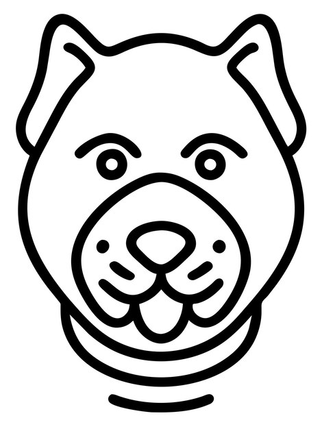 Photo dogcoloring page for kids printable page preschool education