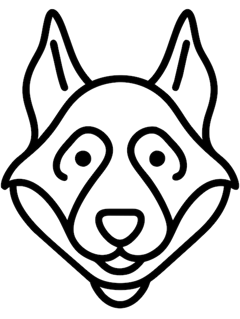 DogColoring page for kids Printable page Preschool education