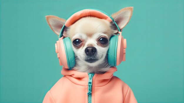 Photo doggy musical bliss the musical canine companion