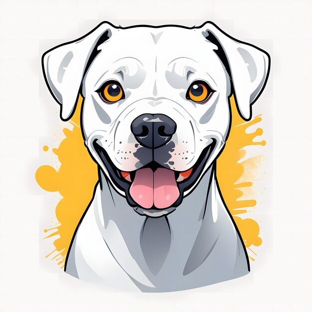 Dogo Argentino dog clipart